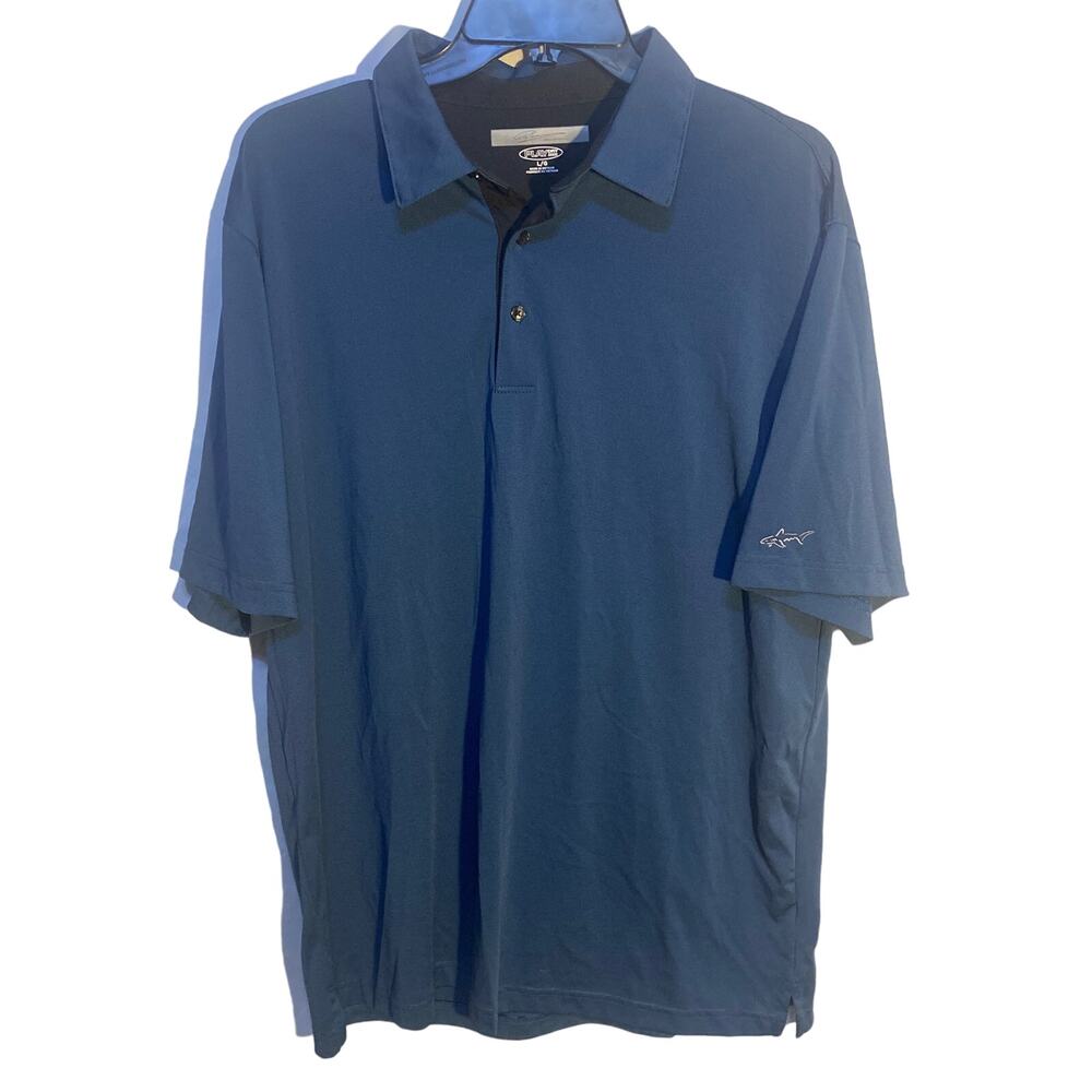 Mens Large Golf Polo Blue Greg Norman